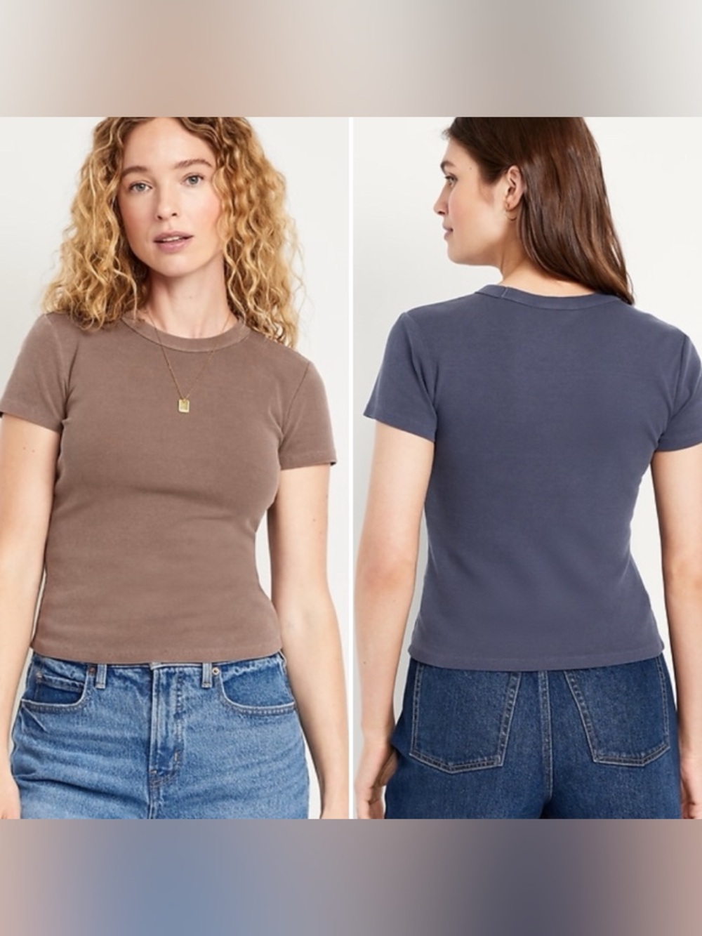 Bundle of 2 Old Navy snug cropped t-shirts